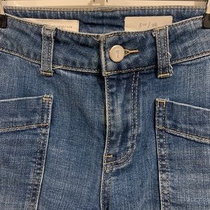 Cropped wide leg jeans